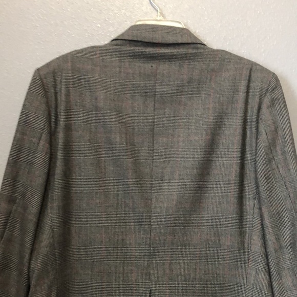 Bellamin sport coat Men's 40R houndstooth plaid gray red wool blazer suit coat - Picture 10 of 14